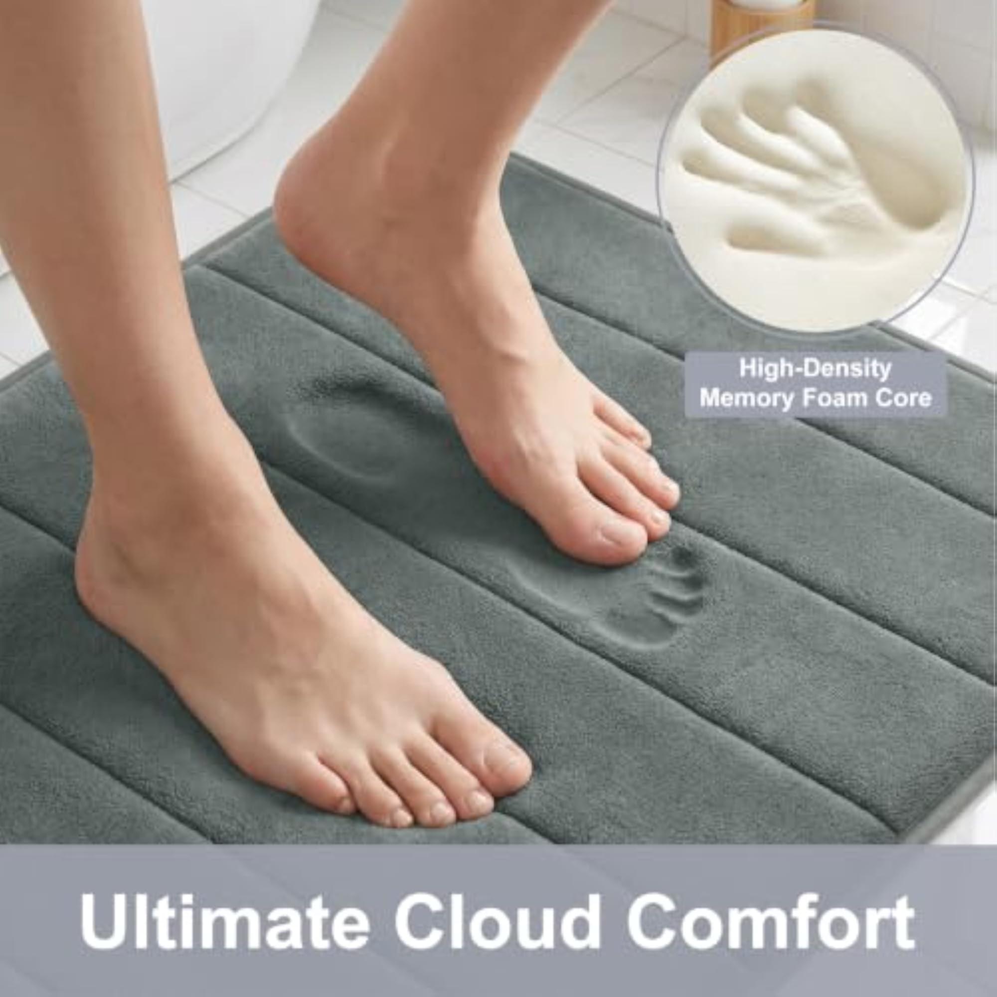 Absorbent WC Toilet Rug Non-Slip Mat