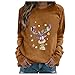 ZCLYXX Weihnachten Sweatshirt Damen Teenager Mädchen Weihnachtspulli Rote Nase Hirsche Aufdruck Weihnachtspullover Sweatshirt Xmas Pulli Top