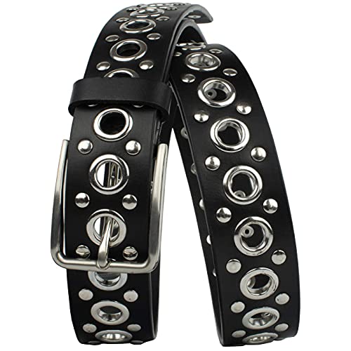 Nickel Smart Black Studded Belt - 38" #TOP3