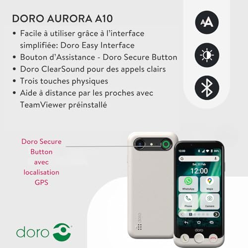 Smartphone senior Doro Aurora A10 pour ne plus s'isoler