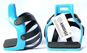 Étriers De Selle Équestres AMIDALE Aluminium Endurance Flex Ride - Bleu Marine Taille 4.75