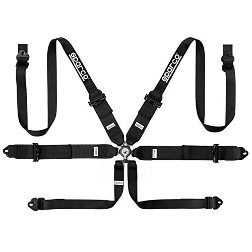 SPARCO S04818RH1NR 6 Points Harness Black
