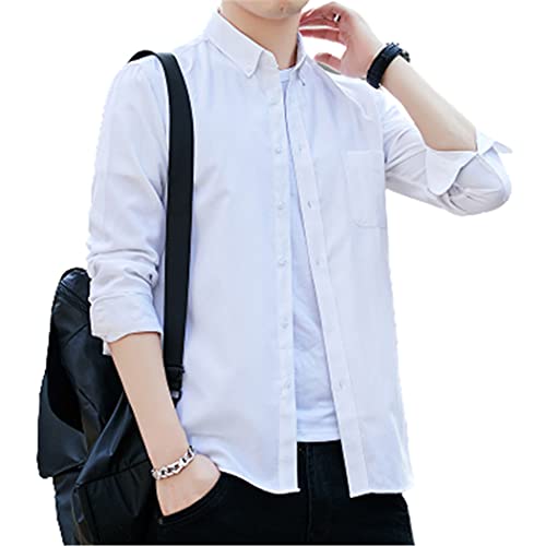 Chemise homme Oxford blanc XXXXXL en coupe ajustee et manches longues