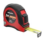 Tape measure 5 m by Hultafors I Accuracy class I Made in UK I With movable end hook I I Roller tape measure with locking function and millimetre scale I 350203
