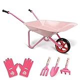 STABILER SICHERER AUFBAU: Die Kinderschubkarre besteht aus sicheren und hochwertigen Edelstahlmaterialien. Die nahtlose Stahlschale mit kratzfreien Kanten schützt die Finger. Malen Sie in umweltfreundlicher Farbe, die für Ihre Kinder sicher ist.