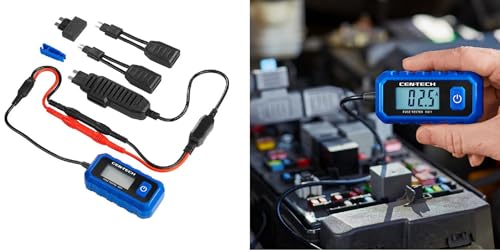 New! 30 Amp Fuse Slot Circuit Tester with LCD Display – Measures Amp Draw in ATC, Micro, Mini Fuse Slots – Includes Adapters, Puller and Storage Pouch