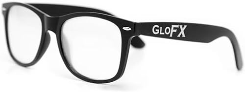 Miniatura 2 de GloFX Lentes de difracción definitiva, efecto prisma 3D arcoíris con marcos negros mate, gran accesorio para edm, concierto y rave