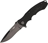 UZI UZK-FDR-006 Responder VI Folding Knife with Partially Serrated Stainless Steel Blade/Metal Pocket Clip and G10 Handle, Black