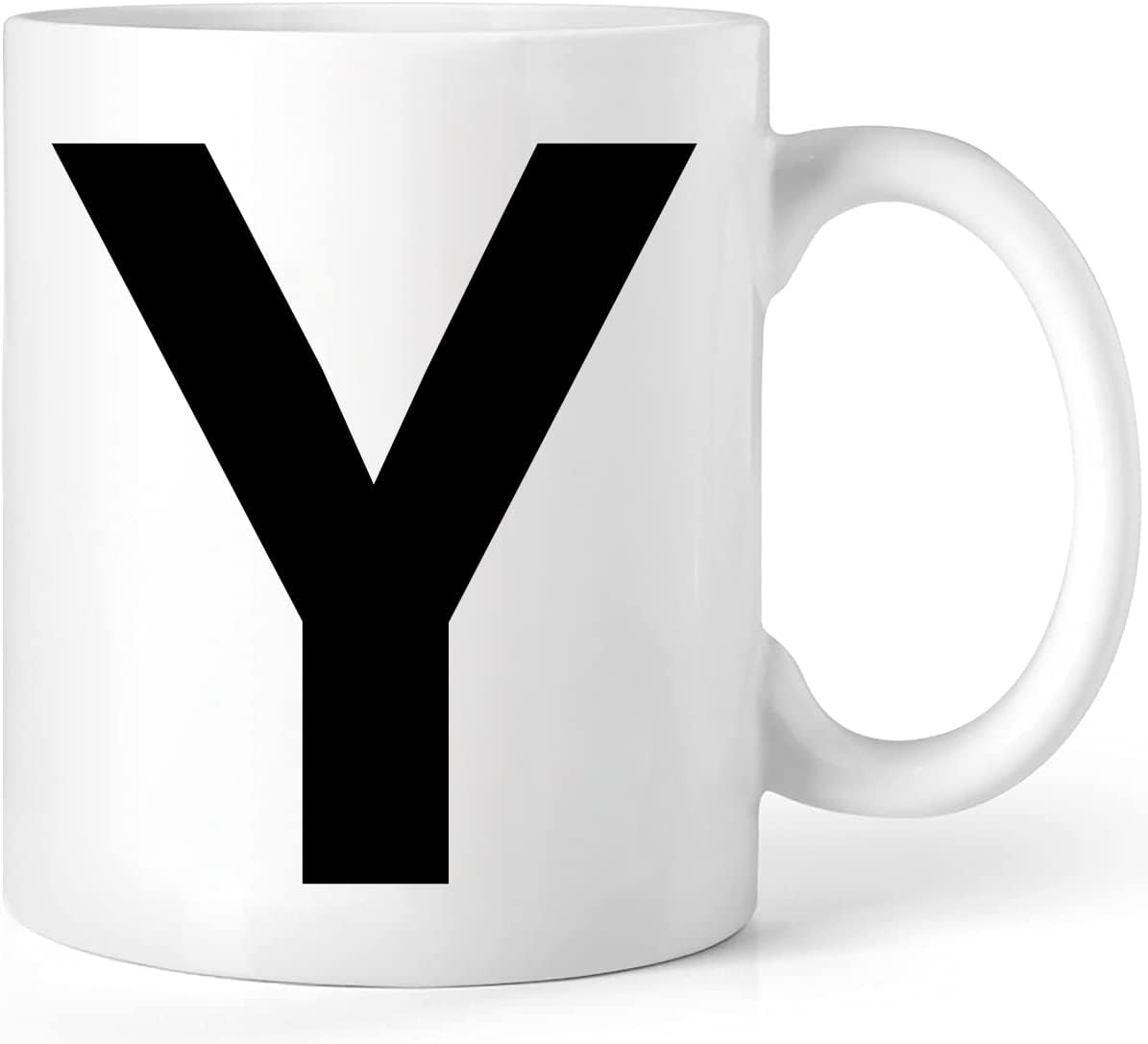 EKAM Personalised Mug Alphabet Letter Y, Initial Mug with Letters, 11oz Ceramic Coffee/Tea Cup Gift for Christmas Birthday - Image 3