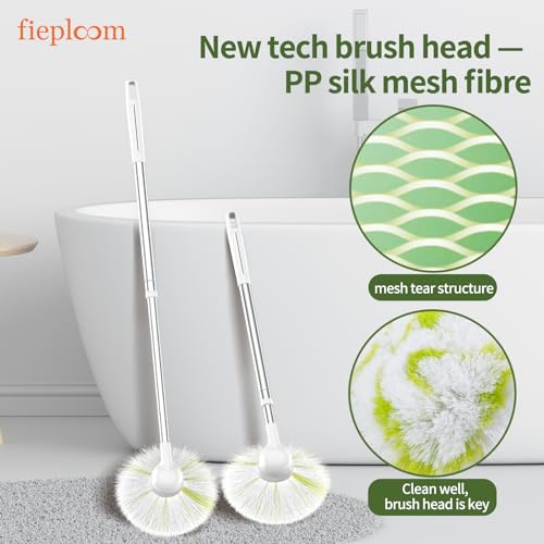 Fieploom Tub Tile Scrubber Brush with 28" Extendable Pole, 1 Pc Non-Scratch Soft Tub Brush Mop, Bathroom Brush with Long Handle for Bathtub Shower Sink Basin Tile Wall by Fieploom - Image 2