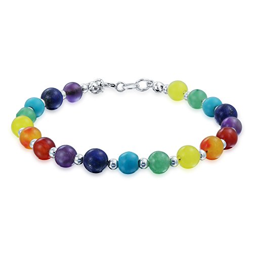 Bracelet perles de yoga en argent sterling pour harmonie et sérénité