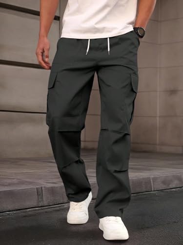 Image of JVX Men Cargo ||Cotton Cargo Pants || Casual Trousers | Comfortable Lower for Men | Breathable Pants with Multi Pockets & Drawstring Elastic Waistband (CARGO-05)