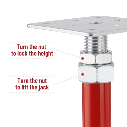 TRUCFUSION 5-8" House Floor Jacks, Adjustable Mini Screw Jacks, Foundation Jacks Post 5000lbs for Leveling The Basement Floor, 8PCS by TRUCFUSION - Image 2