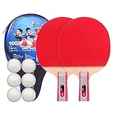  ANSNOW Ensemble de Tennis de Table, Jeu de Ping-Pong Rapide en Intérieur Portable, Pagaie de Ping-Pong pour Débutant pour La Maison, Le Bureau, L\'École, Les Voyages/Ensemble de 2 Joueurs/A/Ensemble