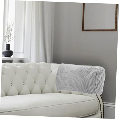 1 Pair Polar Fleece Stretchy Armrest Covers for Sofa Chairs by Happyyami - Used condition - Image 6