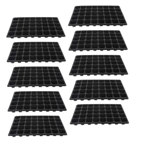 Anneome 10 Unidades Bandejas Semilleros Celdas de PVC Resistentes para Germinación y Cultivo de Plántulas Interior y Exterior Estación de Propagación para Jardinería y Huertos Domésticos