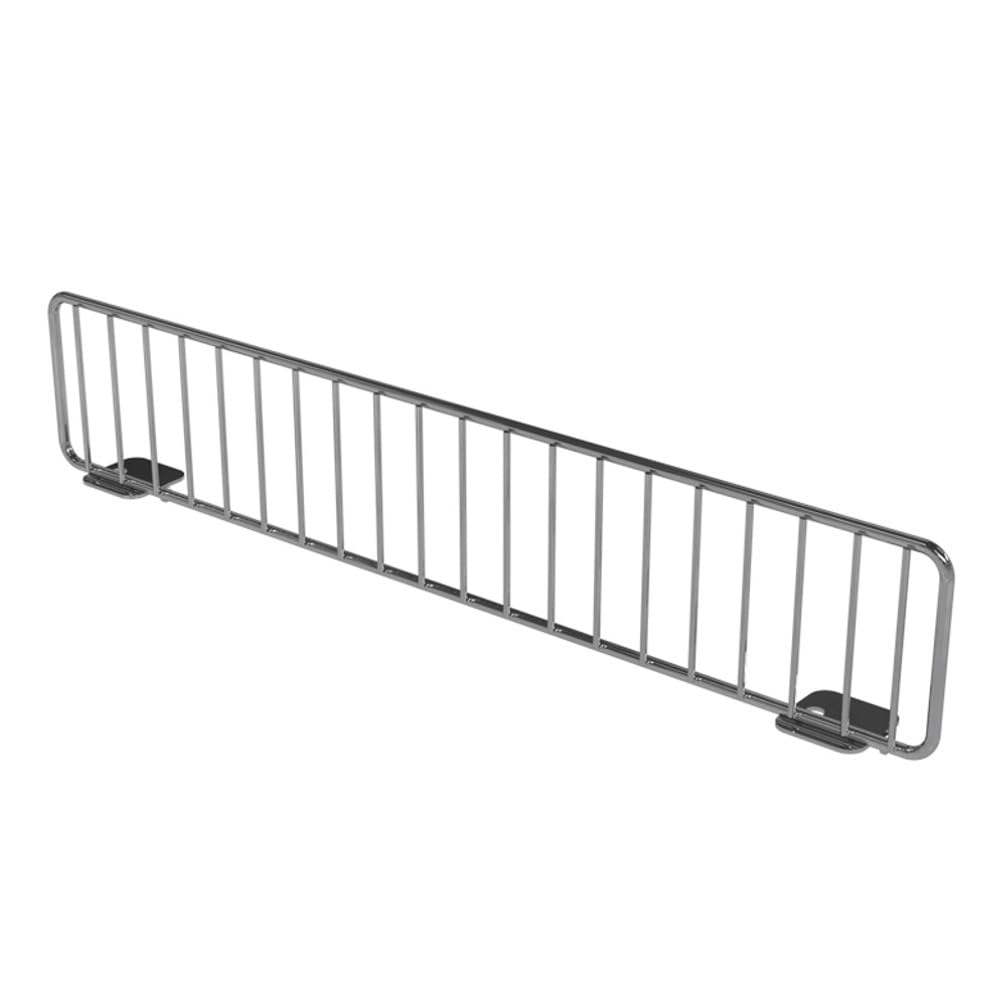 25 Pack Stainless Steel 16" D Wire Shelf Divider Fence for Retail Shelves, Compatible with Lozier and Madix Gondola Shelving, Silver 3" H
