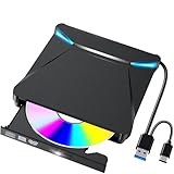 ブルーレイドライブ 外付け 【2025革新高速版・多機能&静音 ブ外付けブルーレイドライブ】ブルーレイプレーヤー Blu-ray 外付けドライブ Blu-ray プレイヤー BD/DVD/CD 再生・読み込み対応 薄型 軽量 BD/CD/DVD プレーヤー Windows 7-11 OS/Mac OS対応 日本語取扱書付き(ブラック)