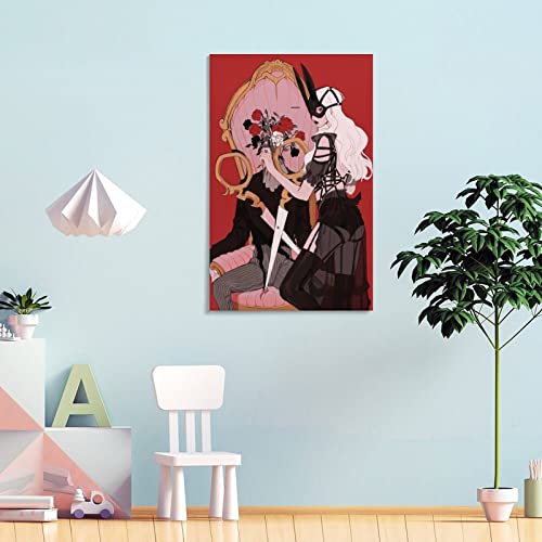 Kjhg Animal Poster Rbwman And Flower Canvas Art Poster And Wall Art Picture Print Modern Family Bedroom Decor Posters 12X18Inch(30X45Cm) #TOP3