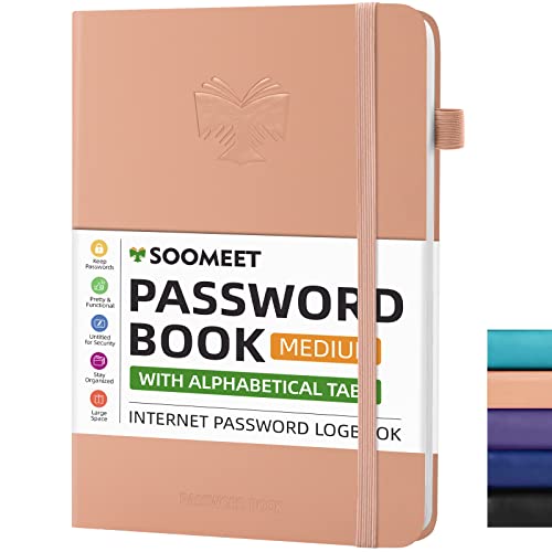 Carnet de mots de passe avec onglets format A5 pour connexions internet