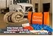 Universal Spill Kit OSHA Approved - Biohazard Clean up Kit for Oil, Water & Chemicals | 15 Absorbent Pads, 2 Socks, PPE, Biohazard Bags in Bright Orange Duffel Bag