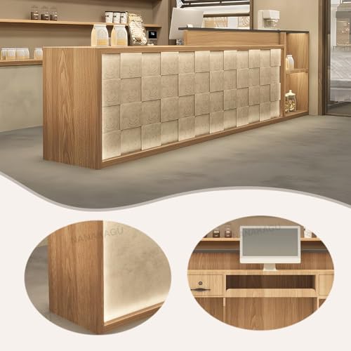 受付カウンター レジカウンター オフィス受付 木製 鍵付き（左タイプ） 受付カウンター レジカウンター 受付台 店舗カウンター 会社