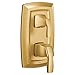 Moen UT3611BG Voss Collection M-CORE 3-Series 2-Handle Shower Trim with Integrated Transfer, Valve Required, Brushed Gold