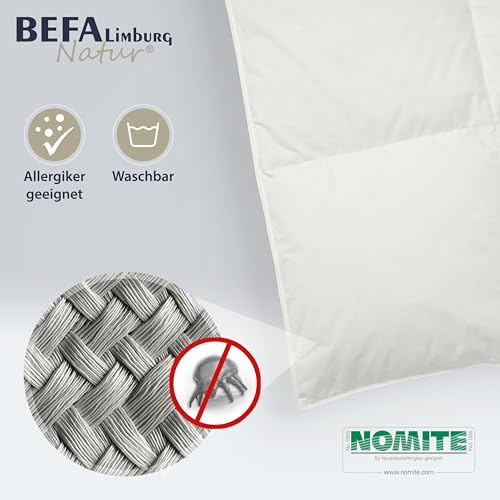 Daunendecke 200 x 200 cm von BEFA NATUR in Deutschland hergestellt