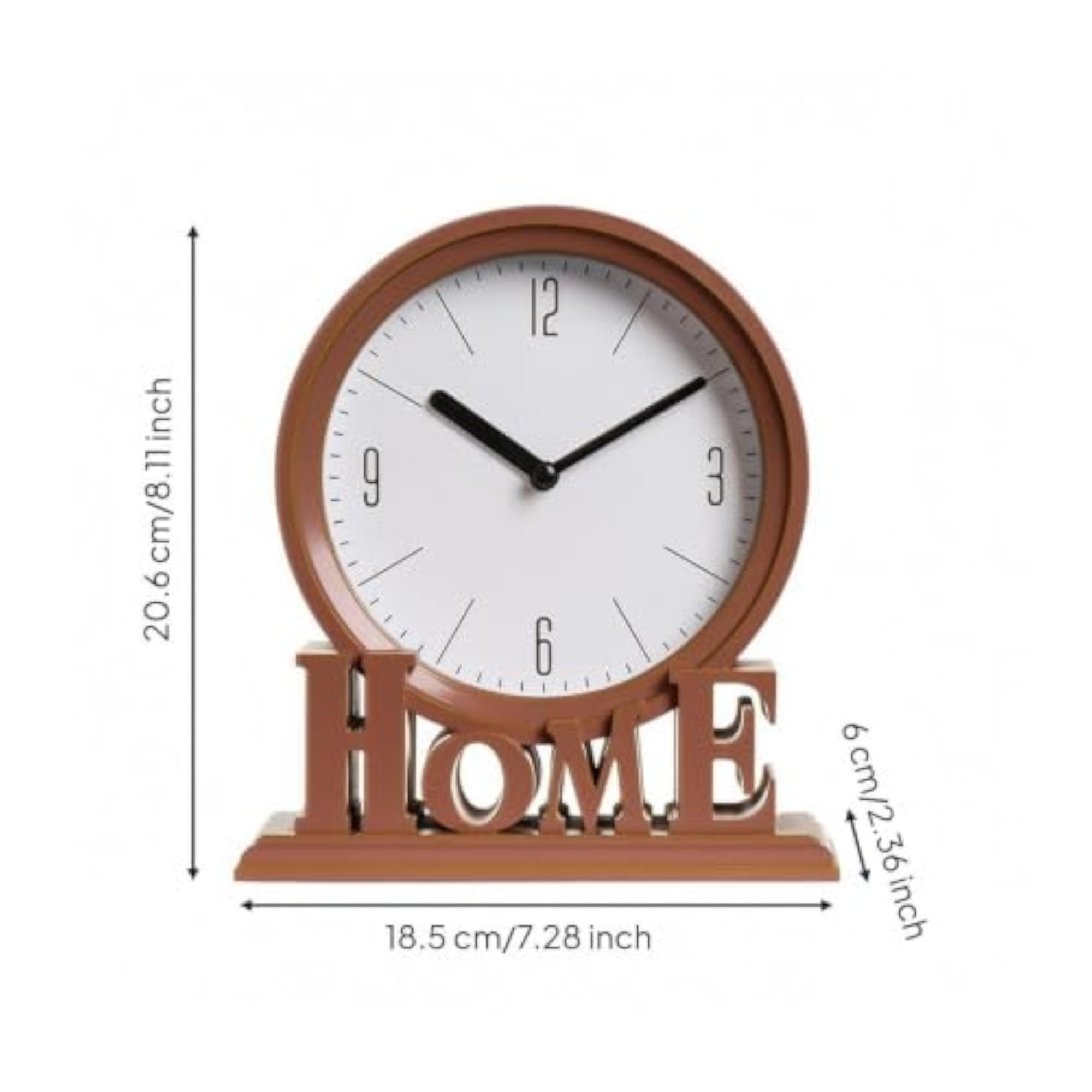 Decorative Retro Table Clock with Silent Non-Ticking Movement