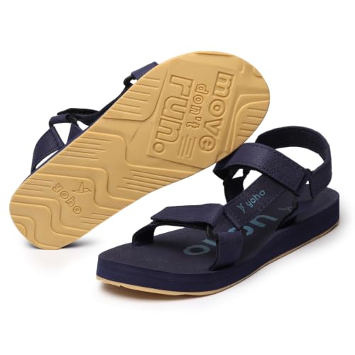 Image of YOHO EVA Sandals for Women | EVA sole | Comfortable cushioned sole with TPR base | Lightweight | Soft skin friendly straps | Adjustable straps | Velcro closure | Vibrant colour options