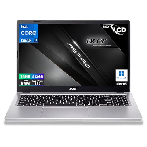 ✅ Notebook Acer Aspire Go 15 Silver edizione dedicata, Tastiera Italiana STANDARD QWERTY, Processore Intel Core i7-13620H, fino a 4,90 GHz, 10 Core,raptor lake Scheda VIDEO intel UltraHd 1920 x 1080, display FULL HD da 15,6 pollici narrow bezel ultra sottile 60Hz