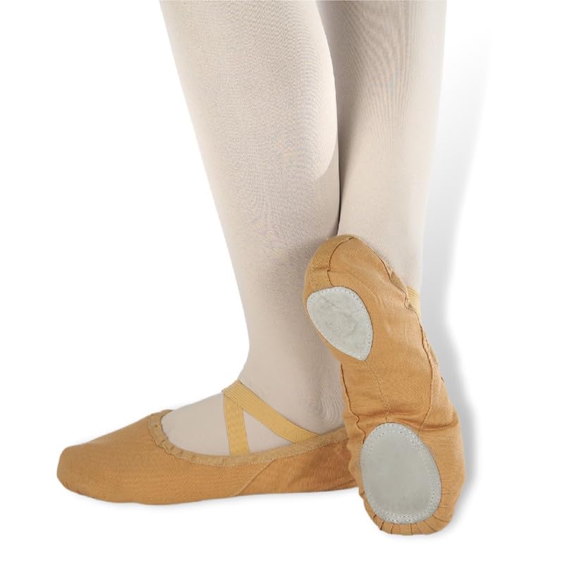 Image of IKAANYA Unisex Split Sole Canvas Flats Shoes for Ballet | Dance | Yoga