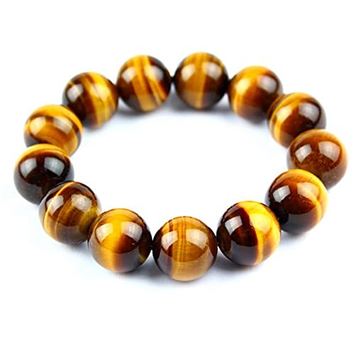 jin yu jia yuanjin yu jia yuan Natural Yellow Tiger Eye Stone Loose Beads Round Beads DIY Accessories Yellow Tiger Eye semi-Finished Products (4A, 12mm)
