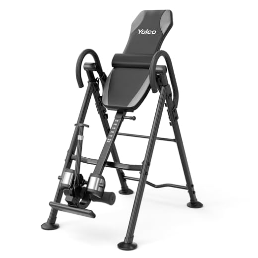 YOLEO Gravity Tabla de inversión Plegable con Bloqueo de Seguridad, Entrenador de Gravedad con Soporte Lumbar para Terapia para aliviar el Dolor