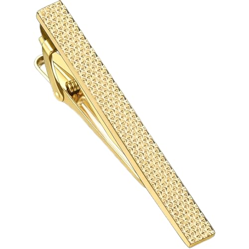 Gold Black Silver Tie Clips for Men (2-Pack)