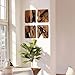 WELLAND 4 Pieces of Handmade Wall Sculptures, Rustic Abstract Wall Décor for Living Room, Bedroom, Bathroom, Dining Room, Home Office,