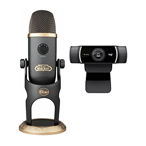 Logitech Blue Yeti X World of Warcraft Edition Professional Streaming USB Mic C922 Pro HD Webcam 1080p/60fps (2 Items)