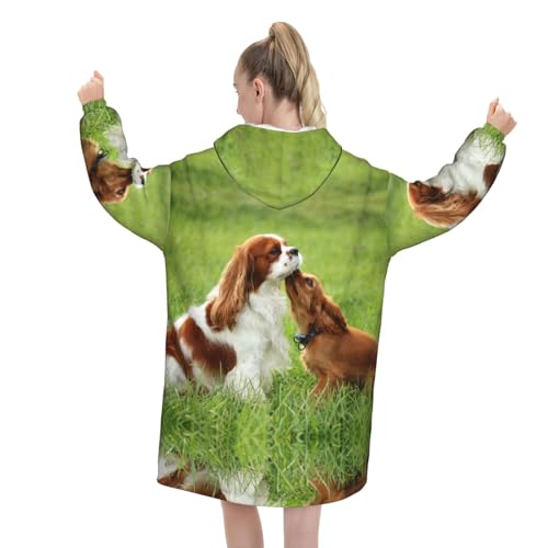 Couverture à capuche Cavalier King Charles pour cocooning - 6