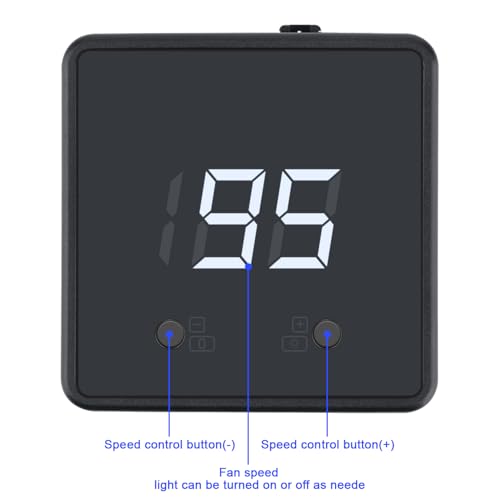 Image of Remote 4 Pin 12V PC PWM USB Fan Controller with 4 Pin 3-Way Splitter | Digital Speed Adjustment Display, Powered by 12V USB C Type-C PD QC, Max Total Output 60W