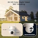 2K Solar Security Cameras Wireless Outdoor, 2.4GHz WiFi - Image 3