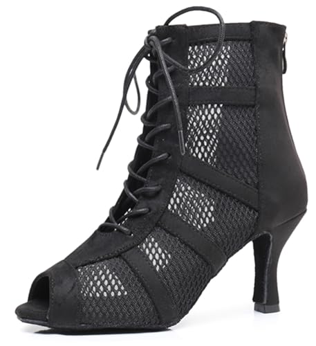 ZengyeZoo Dance Practice Shoes for Women Mesh Ballroom Sandals Heels...