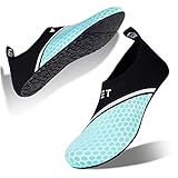 IceUnicorn Water Shoes Quick Dry Swim Aqua Barefoot Socks for Women Men(PowderBlue Size 4)