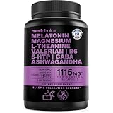 12-in-1 Melatonin Sleep Capsules - Natural Sleep Aids for Adults with Melatonin 5mg and Magnesium Glycinate 500mg, Sleep Aid with Ashwagandha, L Theanine, Valerian Root, GABA, 5-HTP (90ct, Pack of 1)