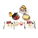 iLAND Miniature Dollhouse Accessories of Dollhouse Kitchen, Miniature Food (Lover Breakfast 16pcs)