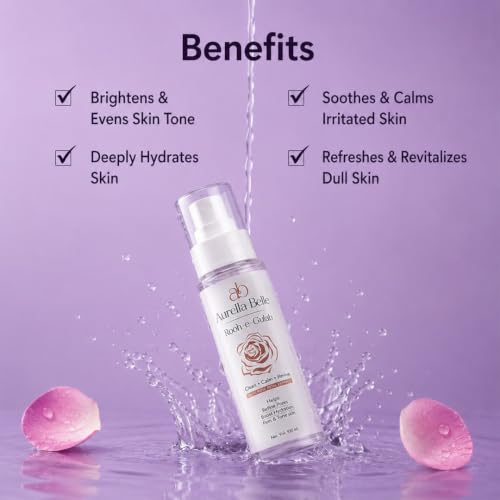 Image of Aurella Belle Rooh-e-Gulab Face Mist (100 ml) - Lightweight Hydrating Rose Water, Non-Sticky Daily Toner for Refreshing & Prepping Skin