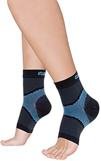Copper Fit ICE Plantar Fascia Compression Foot And Ankle Sleeve Infused With Menthol, Small/Medium, 1 Pair