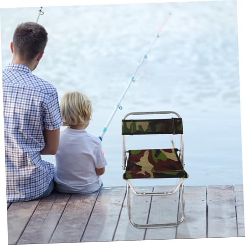 Tabouret pliable léger VICASKY avec assise compacte camouflage outdoor