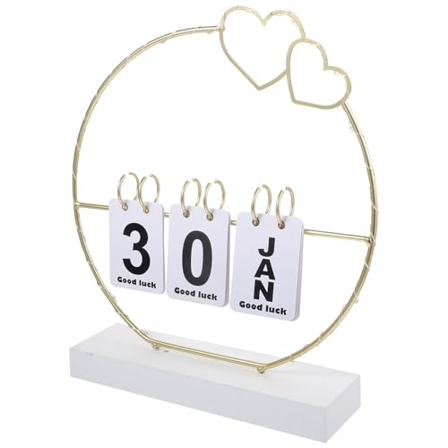 Calendario perpetuo creativo de hierro con luces LED para regalar en hogar
