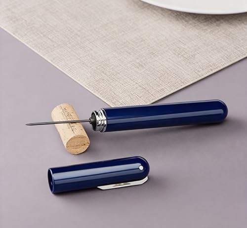 Image of IPEROT Wine Bottle Opener, Easy Air Pressure Corkscrew with Foil Cutter, Manual Wine Cork Remover for Home Bar, Kitchen, Parties and Wine Gifts, Blue