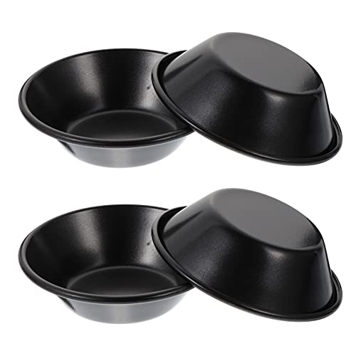 ABOOFAN 4Pcs Non Stick Baking Molds Deep Design Cake and Pudding Molds for Home Baking Practical Pans for Desserts Black Color